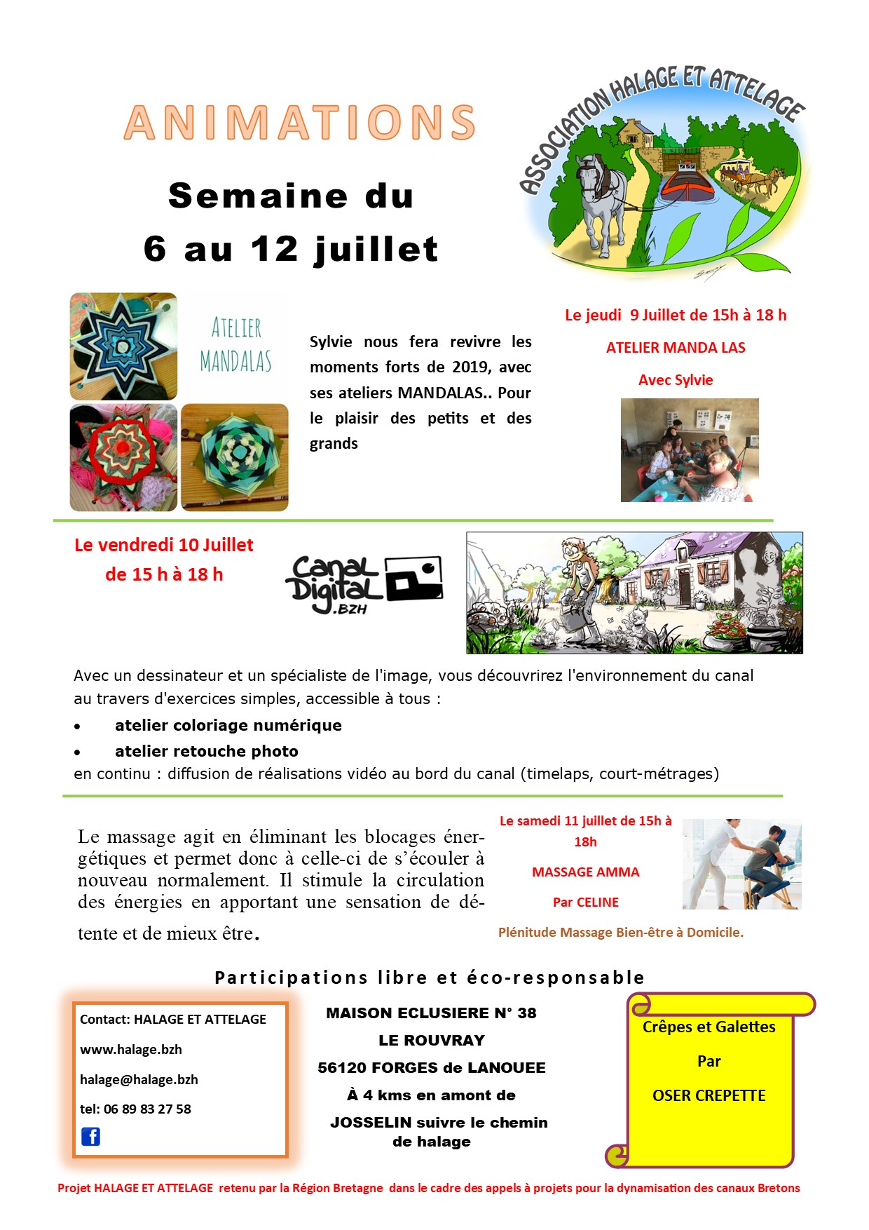 animation semaine du 6 au 12 juillet