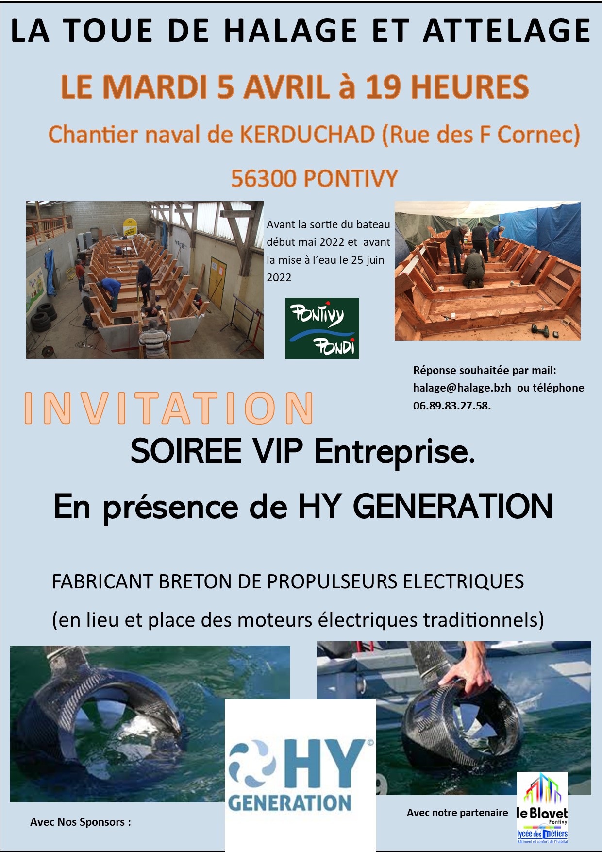 LA TOUE DE HALAGE ET ATTELAGE soirée VIP du 5 avril