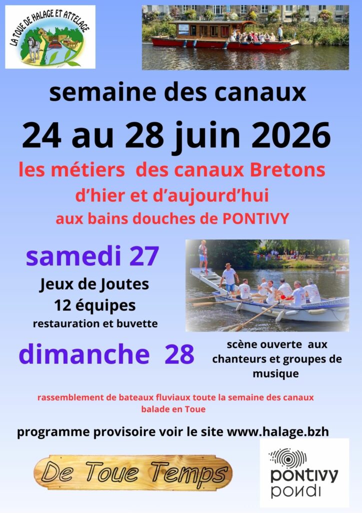 Semaine des canaux du 24 au 28 juin 2026