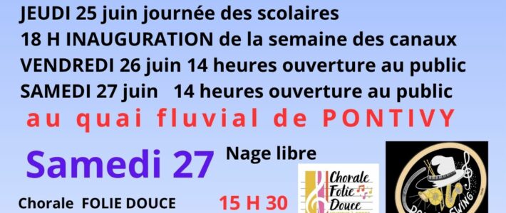 Semaine des canaux du 24 au 28 juin 2026
